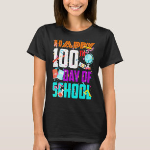 Camiseta Feliz 100º Dia De Professora Engraçado Da Escola K