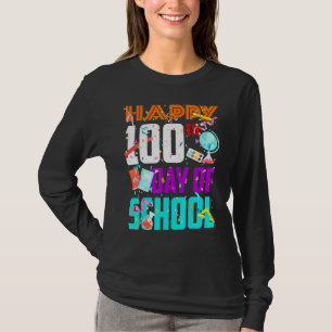Camiseta Feliz 100º Dia De Professora Engraçado Da Escola K
