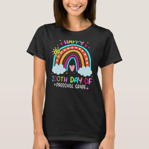 Camiseta Feliz 100º Dia de Professora Escolar 100 Dias Mais