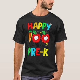 Camiseta Feliz 100º Dia De Professora Pré-K 100 Dias De Esc