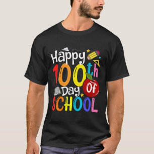 Camiseta Feliz 100º Dia De Professores Alunos Feliz 1