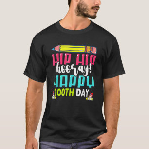 Camiseta Feliz 100º Dia De Professores Crianças De 100 Dias