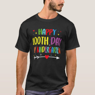 Camiseta Feliz 100º Dia De Professores De Jardim De Infânci