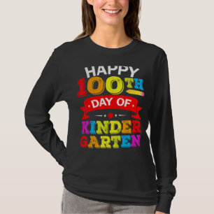 Camiseta Feliz 100º Dia de Professores do Jardim de Infânci