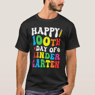 Camiseta Feliz 100º Dia de Professores do Jardim de Infânci