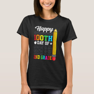 Camiseta Feliz 100º Dia de Professores do segundo Escolar R