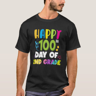 Camiseta Feliz 100º Dia de Professores e Crianças Engraçado
