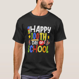 Camiseta Feliz 100º Dia de Professores Engraçados na Escola