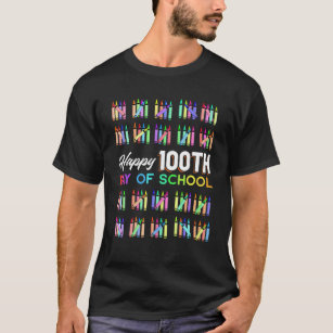 Camiseta Feliz 100º Dia De Professores Escolares 100 Dias