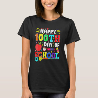 Camiseta Feliz 100º Dia de Professores Escolares Crianças A