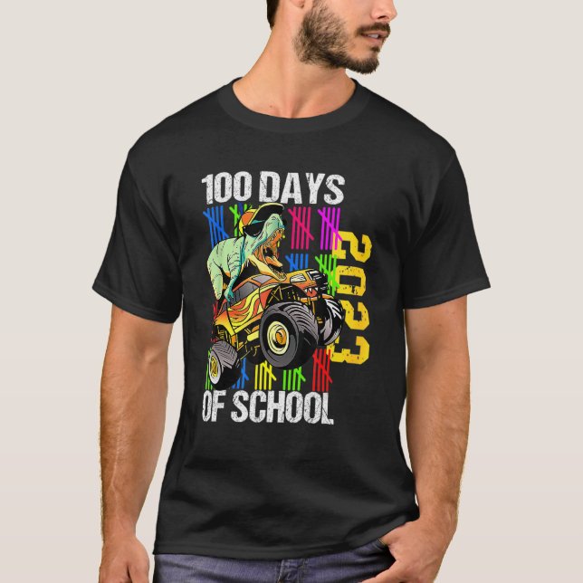 Camiseta Feliz 100º Dia de Professores Escolares Esmagando  (Frente)