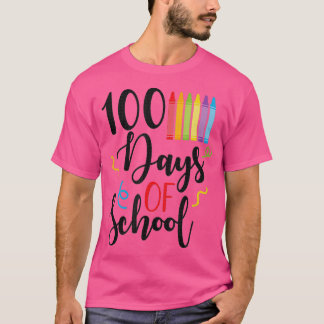 Camiseta Feliz 100º Dia De Professores Estudantes De 100 Di