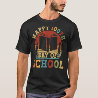 Camiseta Feliz 100º Dia De Professores Estudantes De 100 Di