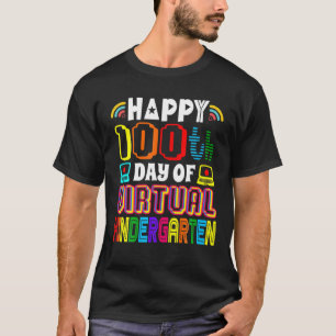 Camiseta Feliz 100º Dia De Treinamento Virtual Em Equipe Do
