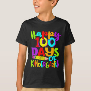 Camiseta Feliz 100º Dia Do Jardim De Infância 100 Dias De E