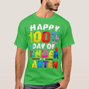 Camiseta Feliz 100º dia do jardim de infância, 100 dias par