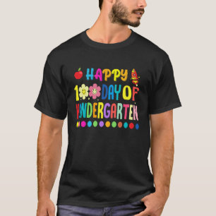 Camiseta Feliz 100º Dia do Jardim de Infância Aluno Fofo En