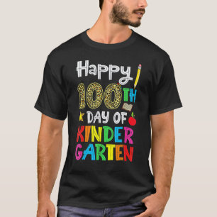 Camiseta Feliz 100º Dia Do Jardim De Infância Estampa De Le