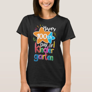 Camiseta Feliz 100º Dia do Jardim de Infância para Professo