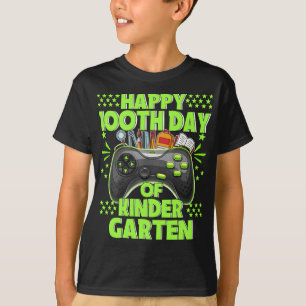 Camiseta Feliz 100º Dia do Professor de Jardim Infantil Fo