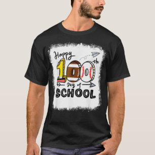 Camiseta Feliz 100º Dia do Professor Estudante Escolar 100