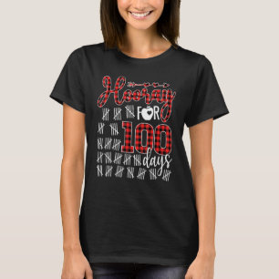 Camiseta Feliz 100º Dia do Professor Hooray por 100 D