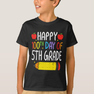 Camiseta Feliz 100º Dia dos Estudantes do 5º ano 10