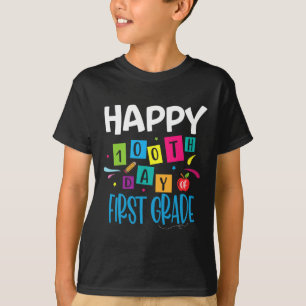 Camiseta Feliz 100º Dia dos Estudantes do Primeiro Grau 10