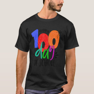 Camiseta Feliz 100º Dia dos Professores Escolares 100 Dias