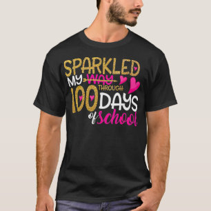 Camiseta Feliz 100º Dia me abriu caminho por 100 Dias O