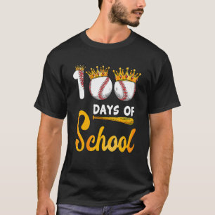 Camiseta Feliz 100.º Dia 100 Dias De Professores De Basebol