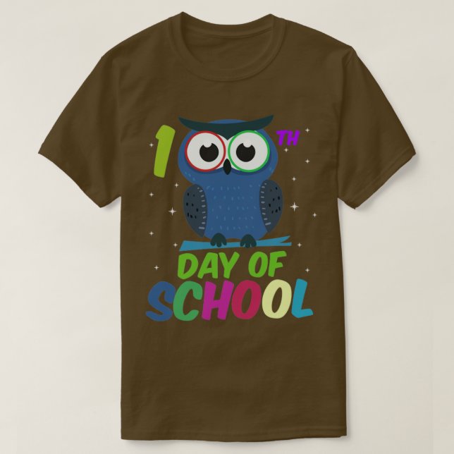 Camiseta Feliz 100.º Dia Da Coruja-Fogueira (Frente do Design)