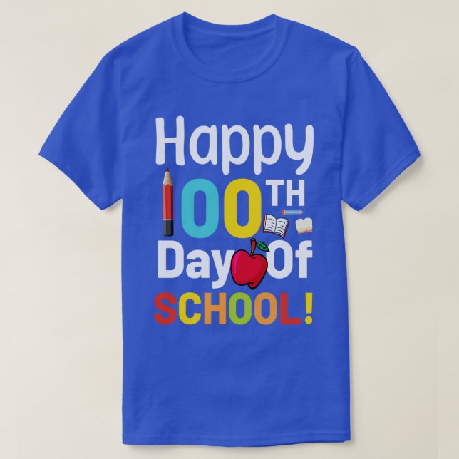 CAMISETA FELIZ 100. º DIA DA ESCOLA 2 (Frente do Design)