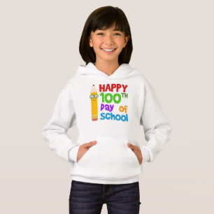 Camiseta Feliz 100.º Dia de Crianças Escolares Hoodie