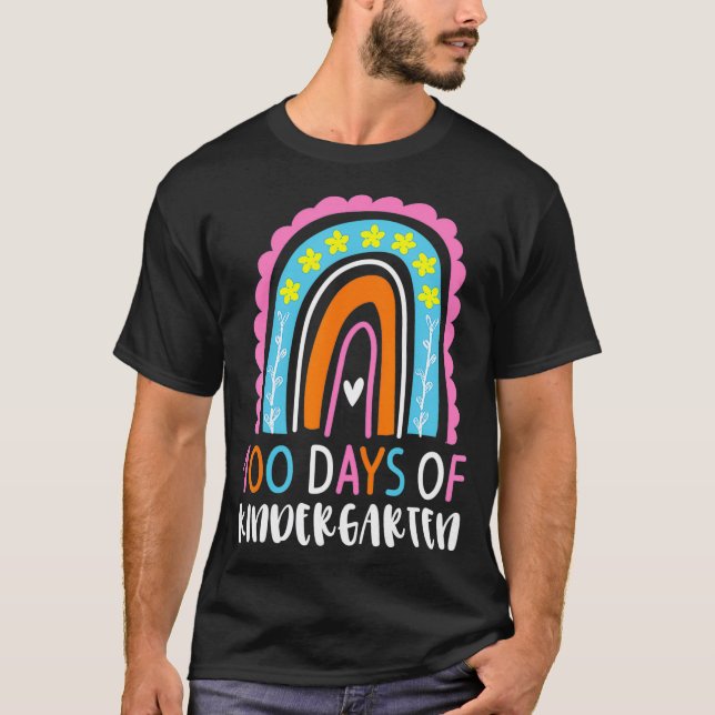Camiseta Feliz 100.º Dia de Professores Da Escola Secundári (Frente)