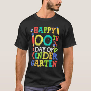 Camiseta Feliz 100 Dia de Kinder Garten