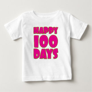 Camiseta Feliz 100 dias - Bebê Celebrando 100 dias