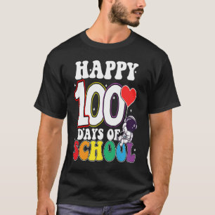 Camiseta Feliz 100 Dias De Astronauta Escolar