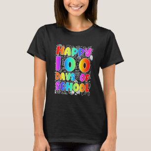 Camiseta Feliz 100 Dias De Comemoração Escolar Para Anúncio