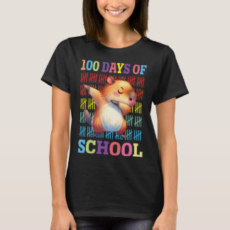 Camiseta Feliz 100 Dias De Crianças Escolares A Dabbing Gui