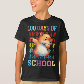 Camiseta Feliz 100 Dias De Crianças Escolares A Dabbing Gui