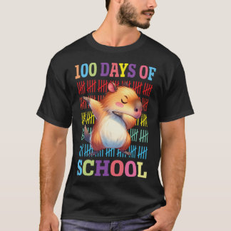 Camiseta Feliz 100 Dias De Crianças Escolares A Dabbing Gui