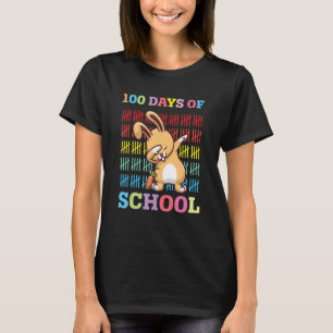 Camiseta Feliz 100 Dias De Crianças Escolares A Dabbing Rab