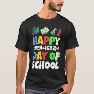 Camiseta Feliz 100 Dias De Crianças Escolares Meninas Matem