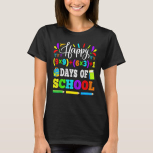 Camiseta Feliz 100 Dias de Ensino 100º Ensino de Equação Ma