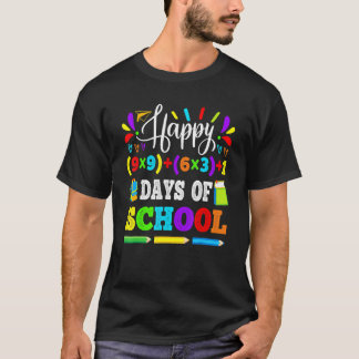 Camiseta Feliz 100 Dias De Ensino 100º Ensino De Equação Ma