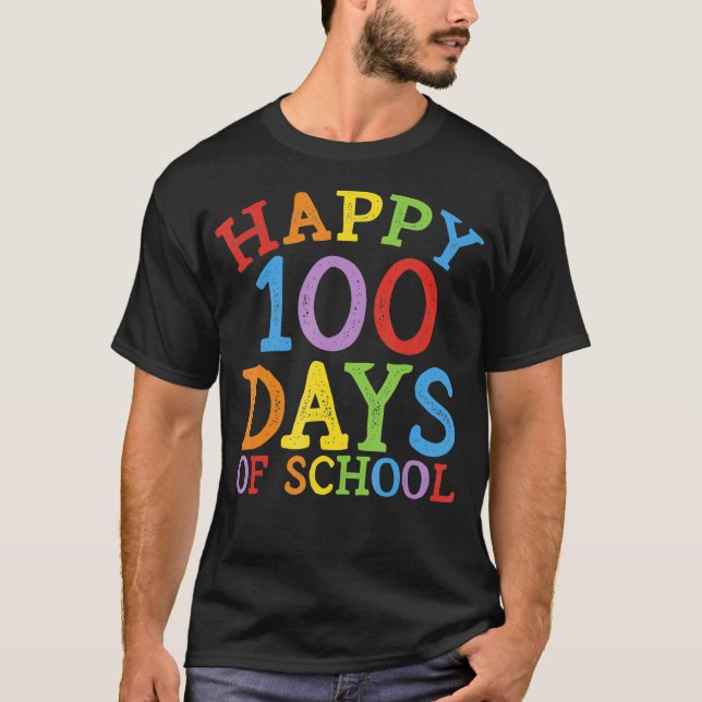 Camiseta Feliz 100 Dias De Escola (Frente)