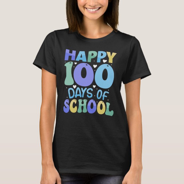 Camiseta Feliz 100 Dias De Escola (Frente)