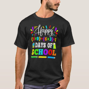 Camiseta Feliz 100 Dias De Escola 100ª Equação Matemática E