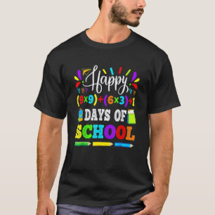Camiseta Feliz 100 Dias De Escola 100ª Equação Matemática E